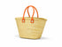 Handmade Moroccan Straw Basket with Personalized Leather Handles