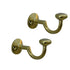 Handmade brass S hook with large cap for bathroom and home decor