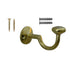 Handmade brass S hook with large cap for bathroom and home decor