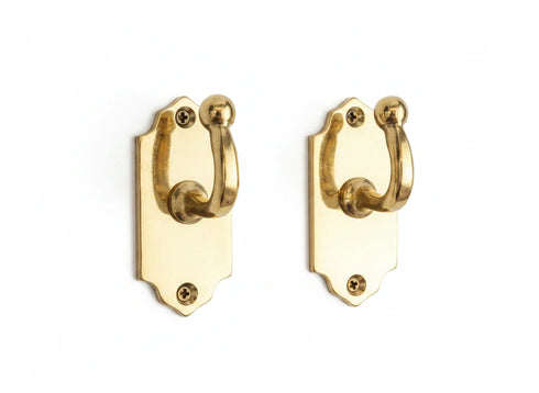 Handmade engraved brass wall hook for elegant home decor