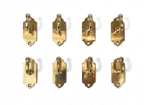 Handmade engraved brass wall hook for elegant home decor