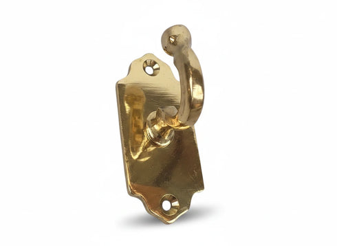 Handmade engraved brass wall hook for elegant home decor