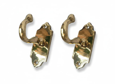 Handmade decorative brass double wall hook for home decor