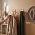 Handmade decorative brass double wall hook for home decor