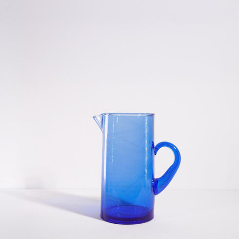 Complete your table service with an Art of handmade Moroccan Beldi glass pitcher.