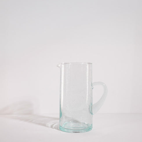 Complete your table service with an Art of handmade Moroccan Beldi glass pitcher.