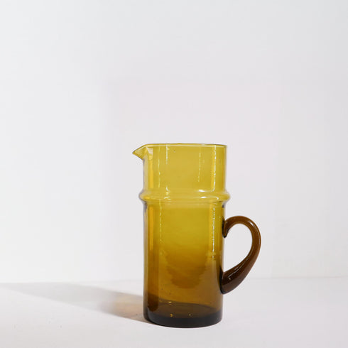 Complete your table service with an Art of handmade Moroccan Beldi glass pitcher.