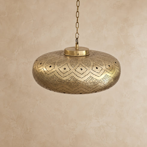 Moroccan Brass Pendant Light, Handmade Pierced Ceiling Lamp, Boho Hanging Lantern, Moroccan Lighting