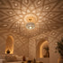 Moroccan Brass Pendant Light, Handmade Pierced Ceiling Lamp, Boho Hanging Light Fixture