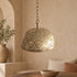 Moroccan Brass Pendant Light, Handmade Pierced Dome Ceiling Lamp, Boho Hanging Light Fixture