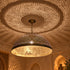 Moroccan Brass Pendant Light, Handmade Pierced Dome Ceiling Lamp, Boho Hanging Light Fixture