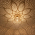 Moroccan Brass Pendant Light, Handmade Pierced Metal Ceiling Lamp, Boho Hanging Light Fixture