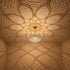 Moroccan Brass Pendant Light, Handmade Pierced Metal Ceiling Lamp, Boho Hanging Light Fixture
