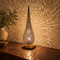Moroccan Brass Table Lamp, Handmade Pierced Metal Lamp, Boho Moroccan Accent Light