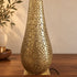 Moroccan Brass Table Lamp, Handmade Pierced Metal Lamp, Boho Moroccan Accent Light