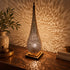 Moroccan Brass Table Lamp, Handmade Pierced Metal Lamp, Boho Moroccan Accent Light