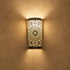 Moroccan Brass Wall Sconce, Handmade Geometric Wall Light, Boho Pierced Brass Lamp