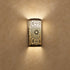 Moroccan Brass Wall Sconce, Handmade Geometric Wall Light, Boho Pierced Brass Lamp