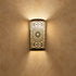 Moroccan Brass Wall Sconce, Handmade Geometric Wall Light, Boho Pierced Brass Lamp