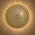 Moroccan Brass Wall Sconce, Large Round Wall Light, Handmade Boho Metal Lamp, Moroccan Wall Decor