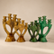 Moroccan Ceramic Candelabra, Handmade Tamegroute Pottery Candle Holder, 4 Arm Candlestick, Boho Home Decor