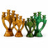 Moroccan Ceramic Candelabra, Handmade Tamegroute Pottery Candle Holder, 4 Arm Candlestick, Boho Home Decor