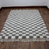 Moroccan Checkered Rug, Gray Cream Wool Rug, Handmade Beni Ourain Rug, Berber Checkerboard Area Rug
