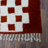 Moroccan Checkered Rug, Red Cream Wool Rug, Handmade Beni Ourain Rug, Berber Area Rug, Checkerboard Carpet