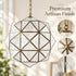 Moroccan Glass Pendant Light, Geometric Brass Chandelier, Handmade Hanging Lantern, Modern Ceiling Lighting