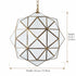 Moroccan Glass Pendant Light, Geometric Brass Chandelier, Handmade Hanging Lantern, Modern Ceiling Lighting