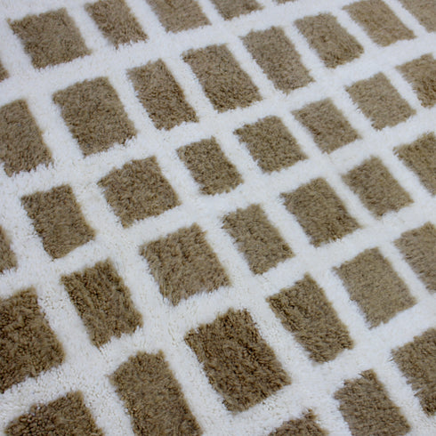 Moroccan Rug, Beige Geometric Rug, Handmade Berber Area Rug, Neutral Wool Carpet