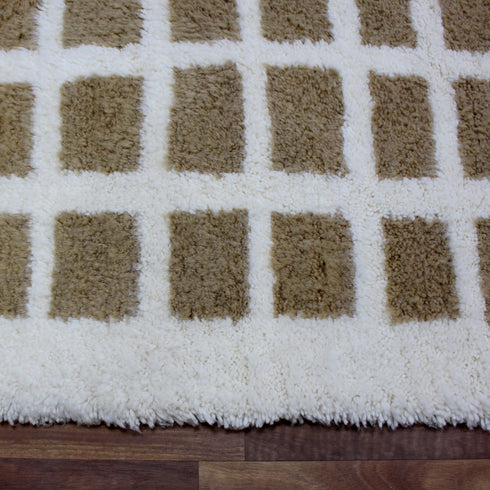 Moroccan Rug, Beige Geometric Rug, Handmade Berber Area Rug, Neutral Wool Carpet