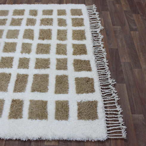 Moroccan Rug, Beige Geometric Rug, Handmade Berber Area Rug, Neutral Wool Carpet