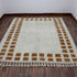 Moroccan Rug, Cream Brown Geometric Rug, Handmade Berber Area Rug, Neutral Boho Carpet