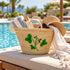 Moroccan Straw Basket, Handwoven Berry Embroidery Tote, Palm Leaf Market Bag, Picnic & Beach Basket