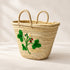 Moroccan Straw Basket, Handwoven Berry Embroidery Tote, Palm Leaf Market Bag, Picnic & Beach Basket