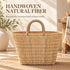 Moroccan Straw Basket, Handwoven Market Tote, Natural Palm Leaf Bag