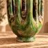Moroccan Tamegroute Candelabra, Handmade Green Ceramic Candle Holder, 8 Arm Candlestick, Boho Home Decor