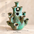 Tamegroute Candelabra, Handmade Green Ceramic Candle Holder, Multi Arm Candlestick, Boho Home Decor
