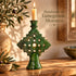 Moroccan Tamegroute Candle Holder, Green Ceramic Candlestick, Handmade Pottery, Rustic Boho Home Decor