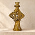 Moroccan Tamegroute Candle Holder, Green Ceramic Candlestick, Handmade Pottery, Rustic Boho Home Decor