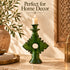 Moroccan Tamegroute Candle Holder, Handmade Green Ceramic Candlestick, Sculptural Berber Pottery, Boho Home Decor