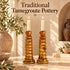 Moroccan Tamegroute Candle Holders, Tall Handmade Ceramic Candlesticks, Amber Glazed Pottery, Rustic Boho Home Decor