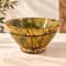 Moroccan Tamegroute Ceramic Bowl, Handmade Yellow Pottery, Rustic Glazed Decorative Bowl, Boho Kitchen Decor