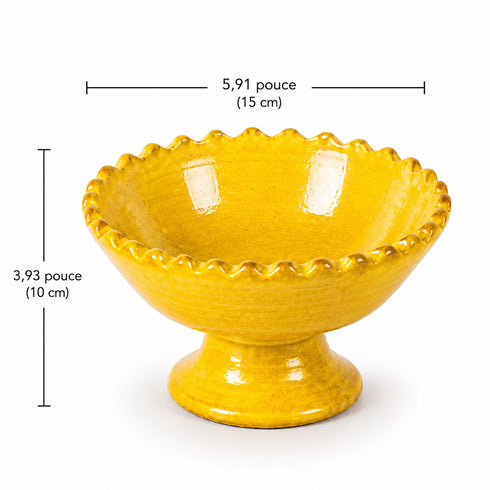 Infuse timeless character into your kitchen with our Art of handmade Tamegroute pedestal fruit bowl.