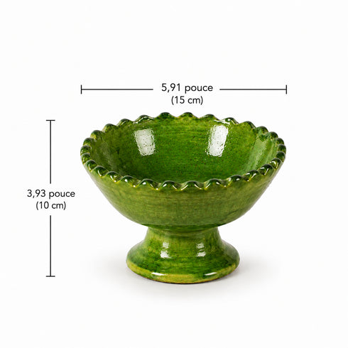 Infuse timeless character into your kitchen with our Art of handmade Tamegroute pedestal fruit bowl.