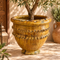 Moroccan Tamegroute Planter, Handmade Yellow Ceramic Plant Pot, Rustic Large Pottery Vase, Boho Mediterranean Decor