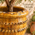 Moroccan Tamegroute Planter, Handmade Yellow Ceramic Plant Pot, Rustic Large Pottery Vase, Boho Mediterranean Decor