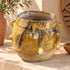 Moroccan Tamegroute Planter, Handmade Yellow Ceramic Pot, Rustic Studded Pottery Vase, Boho Wabi Sabi Home Decor