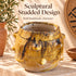 Moroccan Tamegroute Planter, Handmade Yellow Ceramic Pot, Rustic Studded Pottery Vase, Boho Wabi Sabi Home Decor